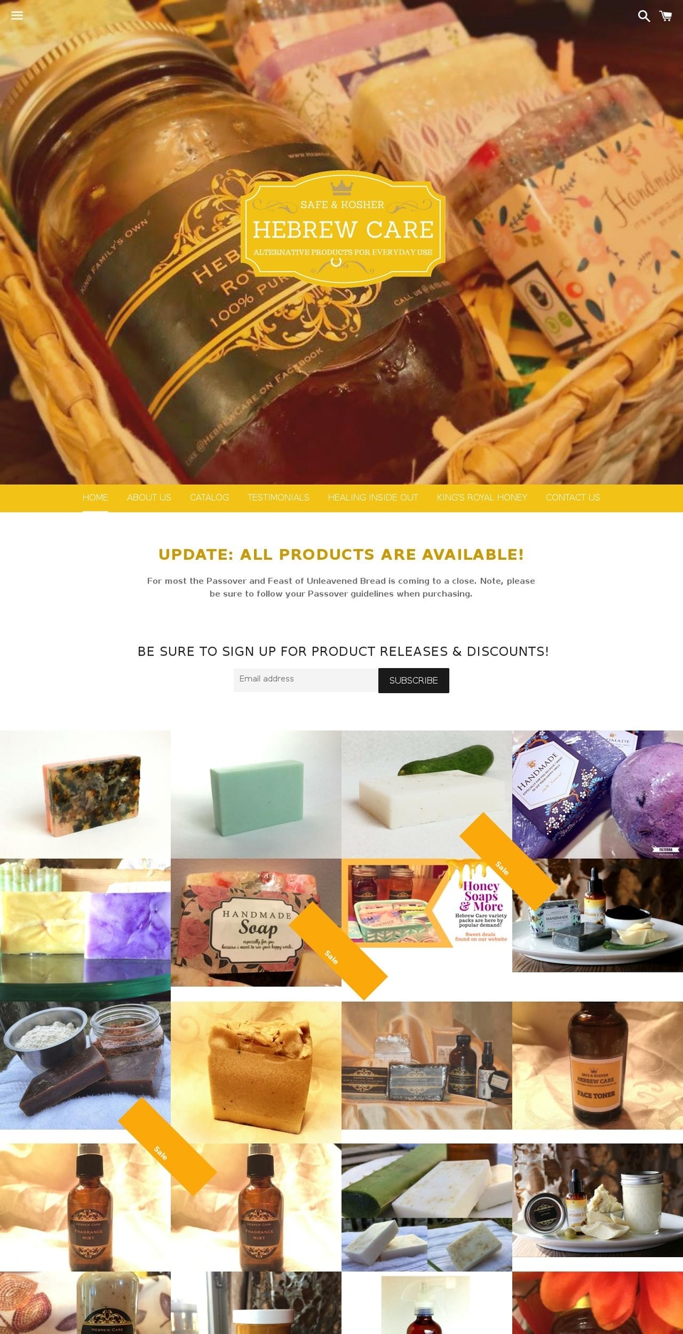 hebrewcare.com — Shopify storefront screenshot