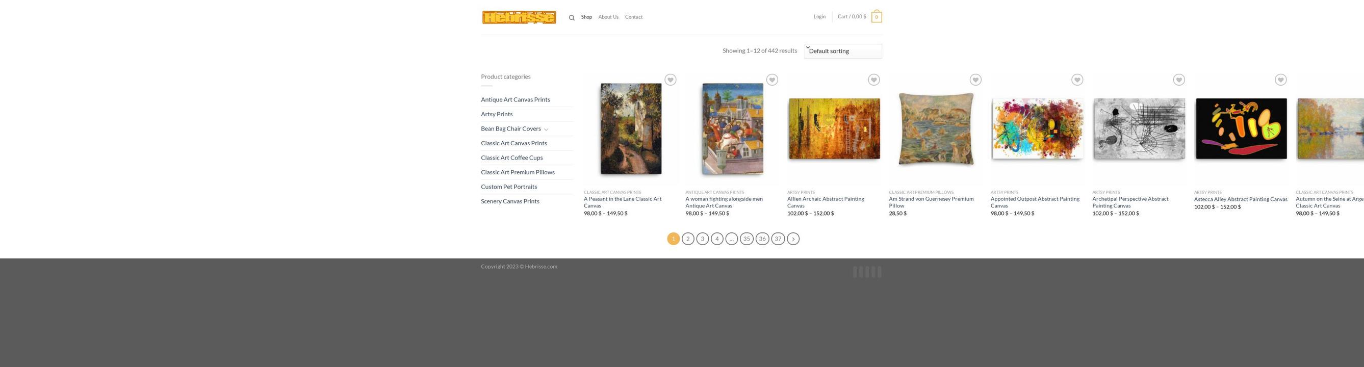 hebrisse.com — Shopify storefront screenshot