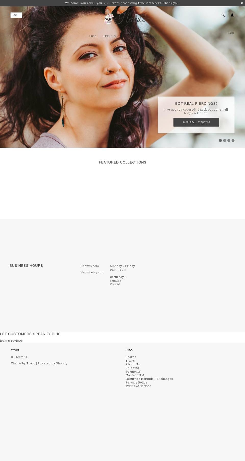 hecmis.com shopify website screenshot