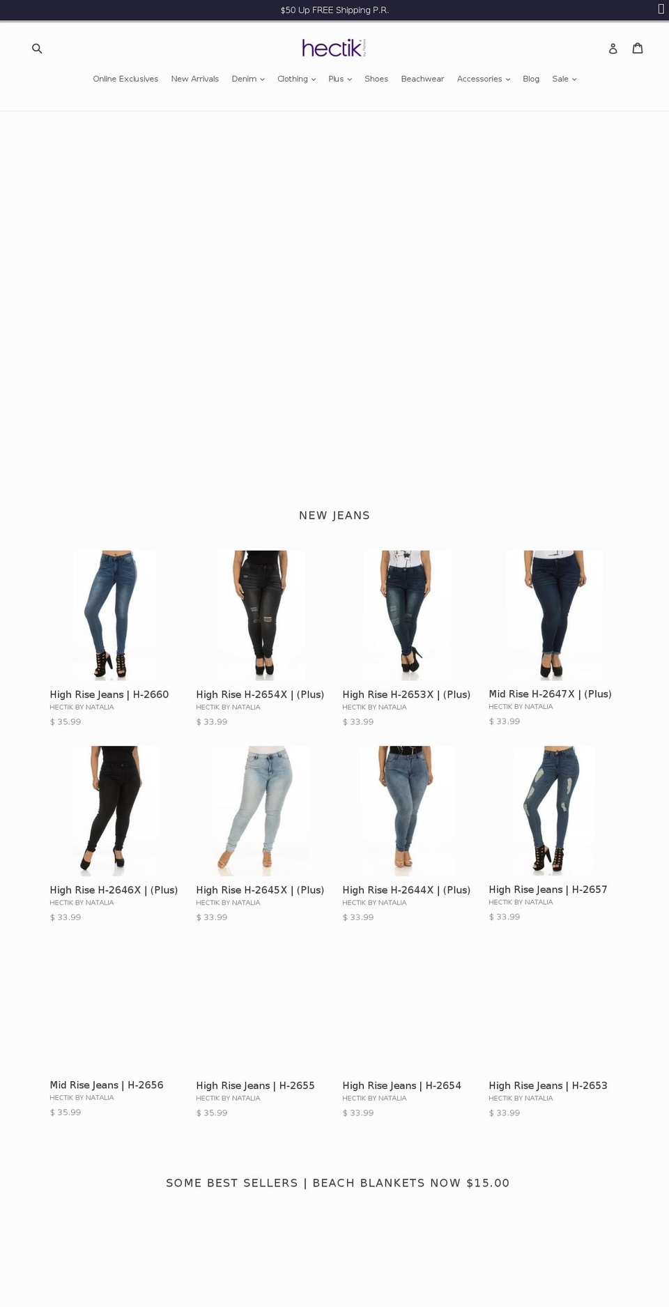 hecticbynatalia.com — Shopify storefront screenshot