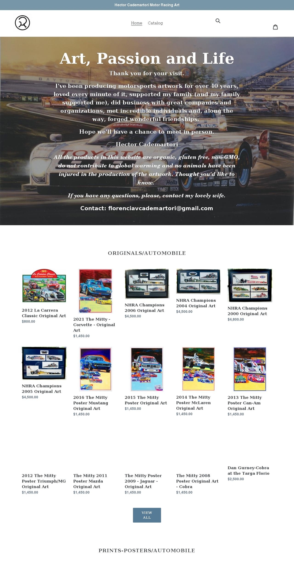 hectorcademartori.com shopify website screenshot