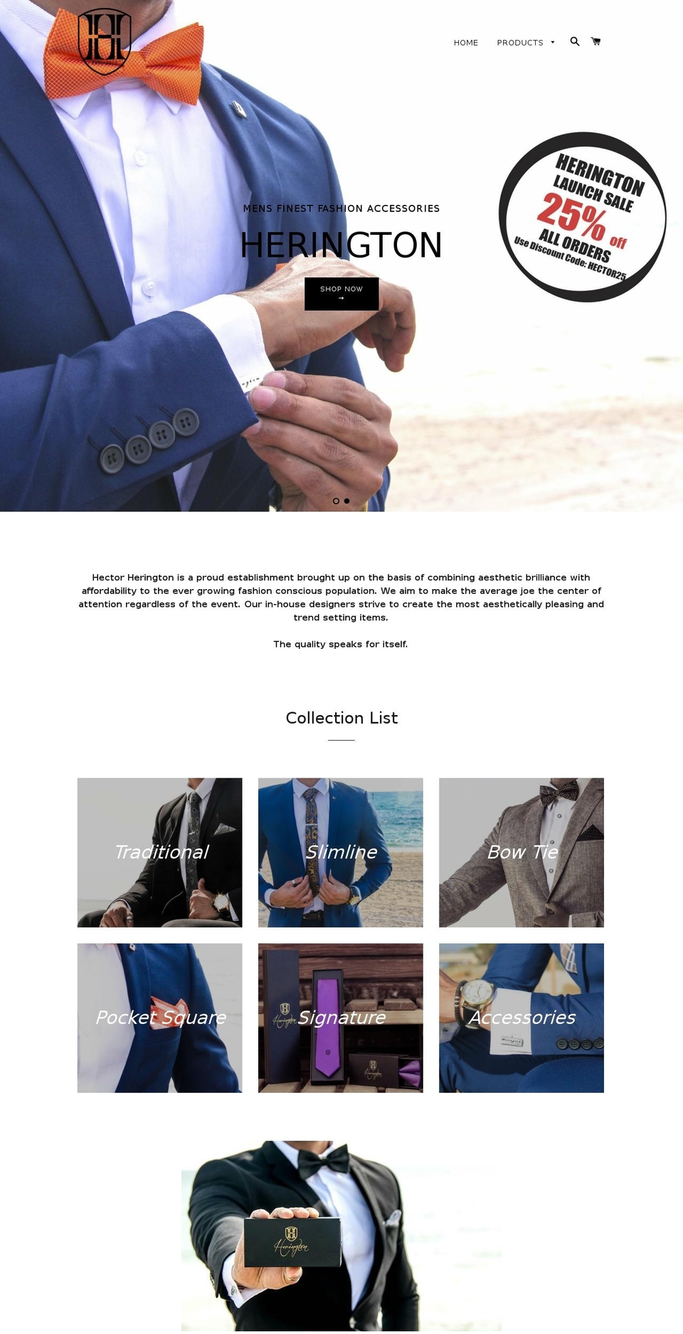 hectorherington.com — Shopify storefront screenshot