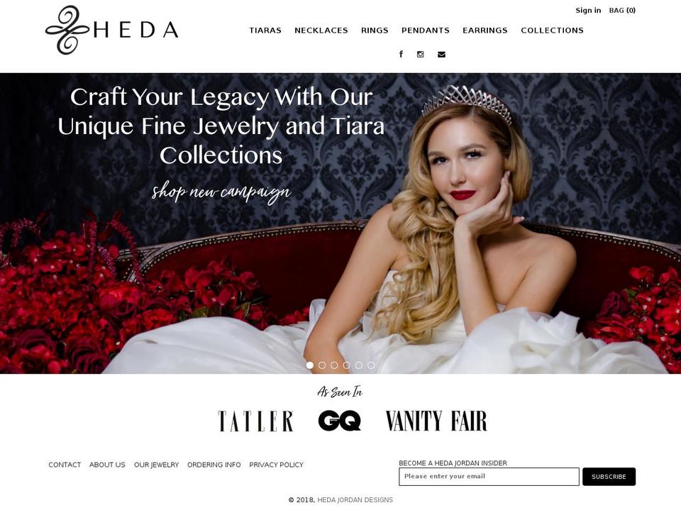 hedajordan.com shopify website screenshot