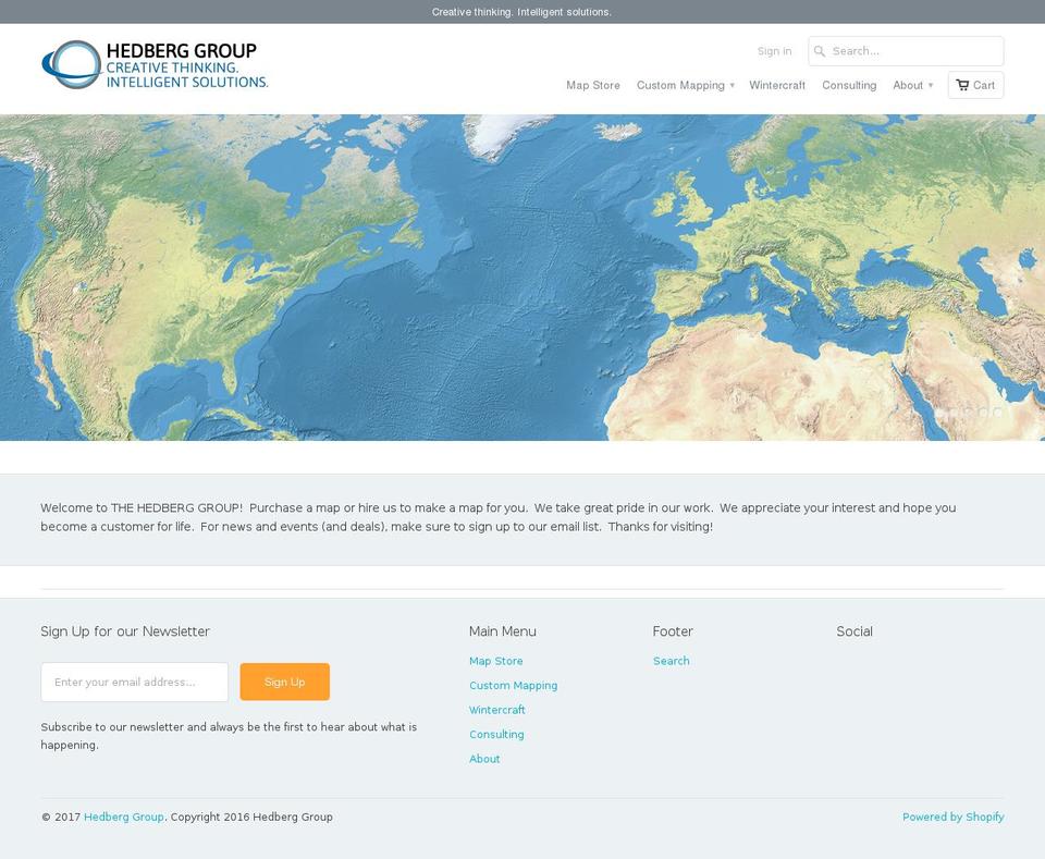hedberggroup.com shopify website screenshot