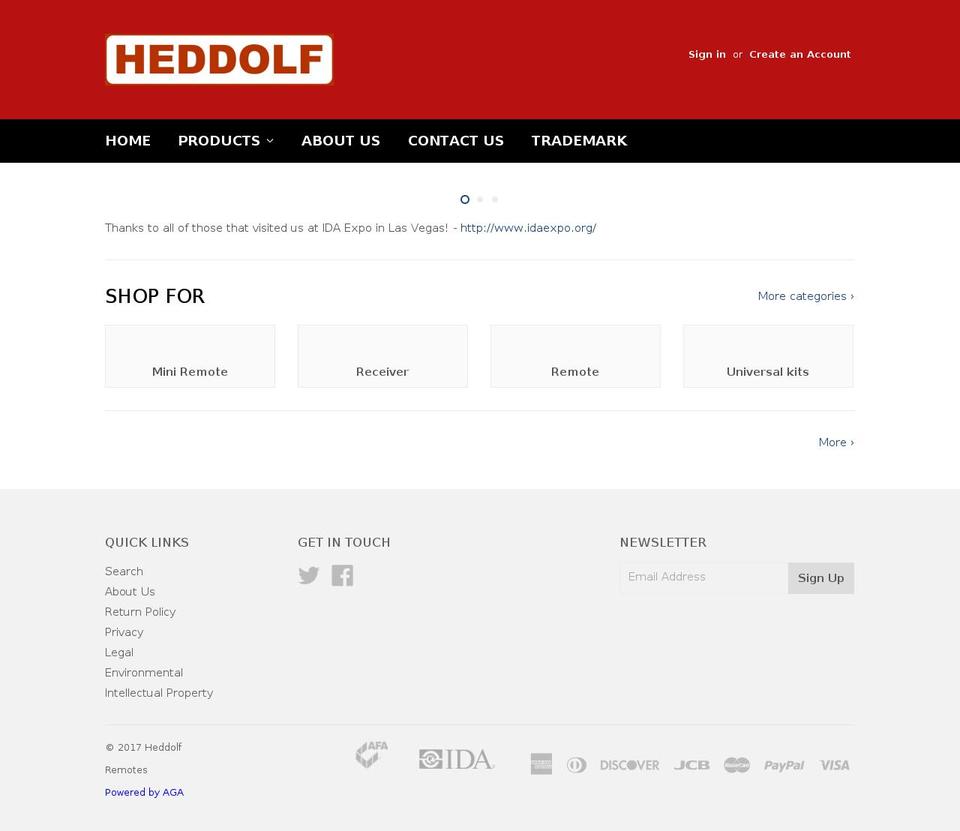 heddolfremotes.com shopify website screenshot