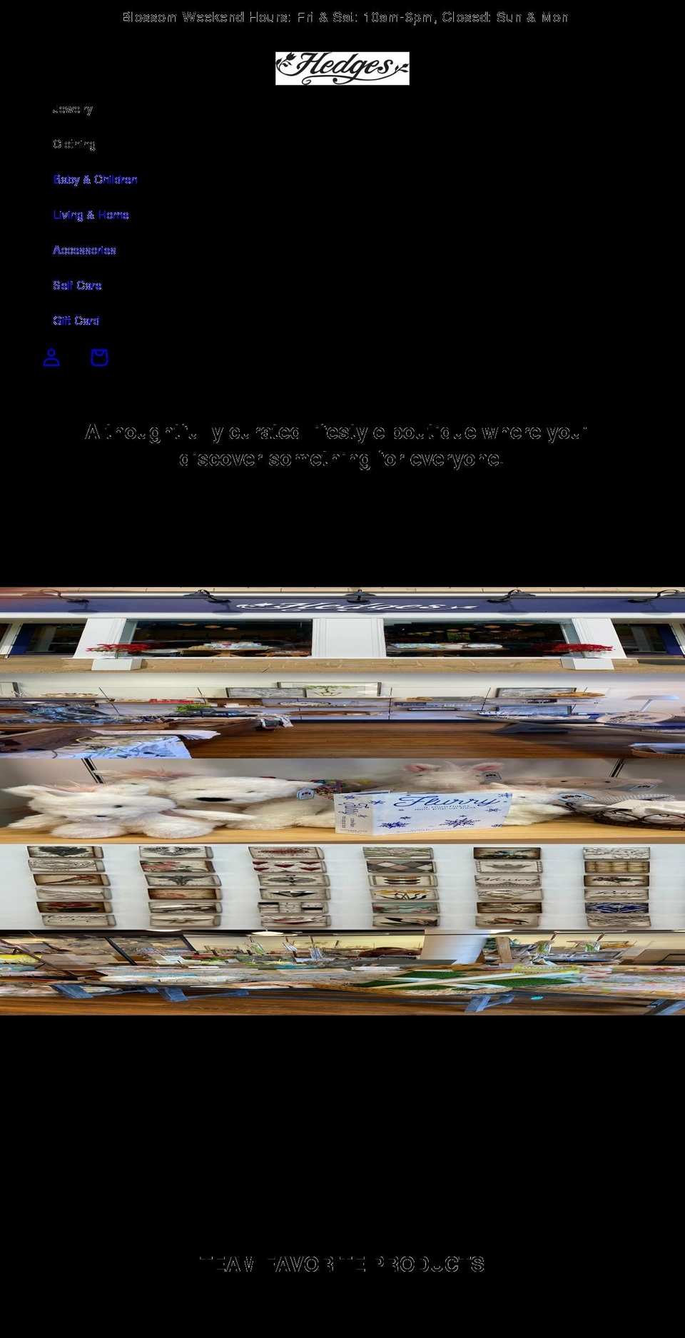 hedgeschagrinfalls.com shopify website screenshot