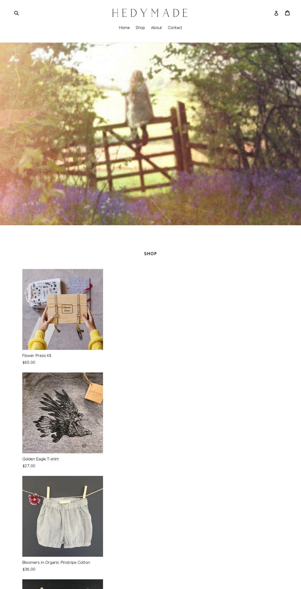 hedymade.com shopify website screenshot