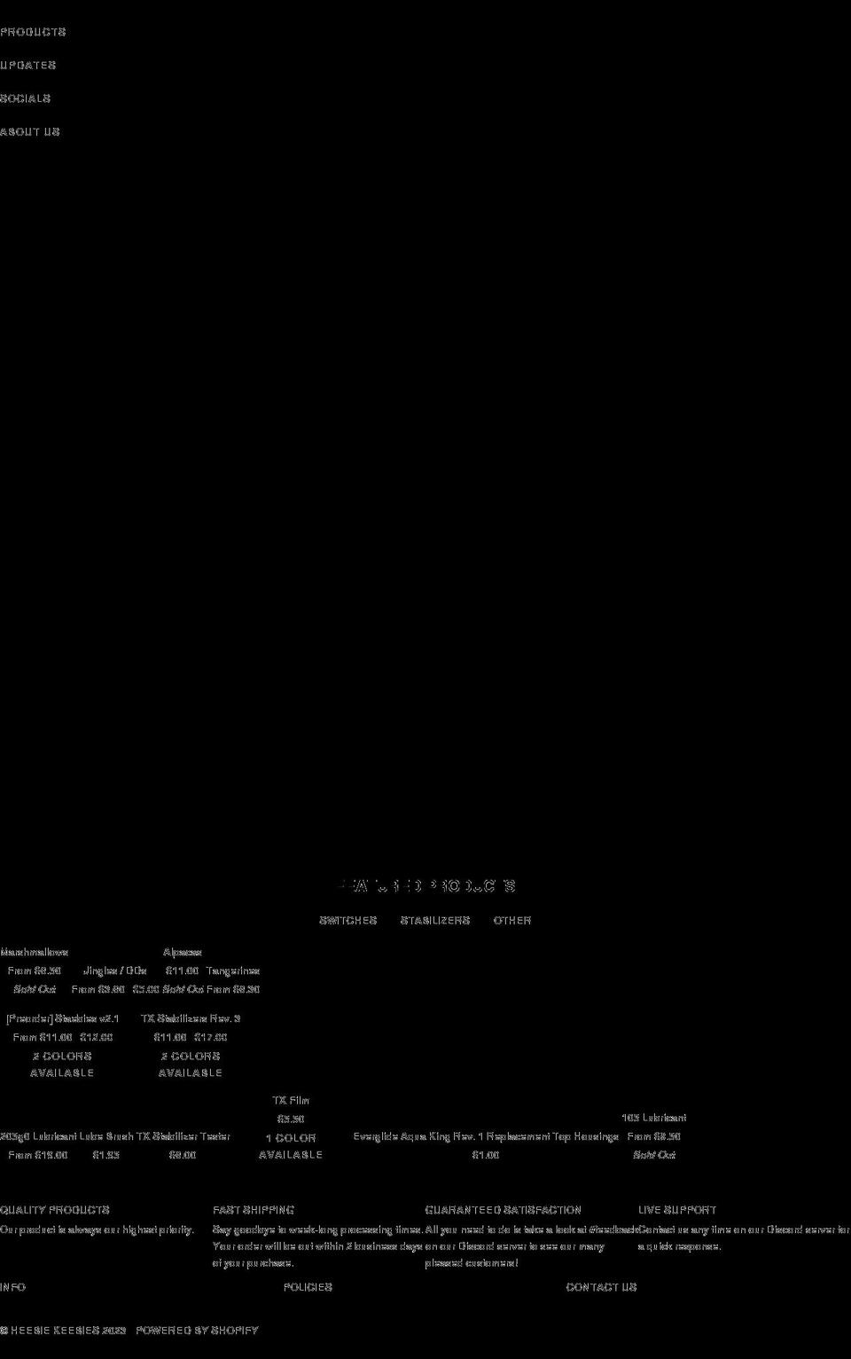 heebiekeebies.com shopify website screenshot