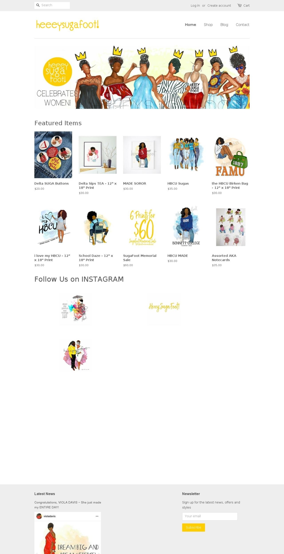 heeeysugafoot.com shopify website screenshot