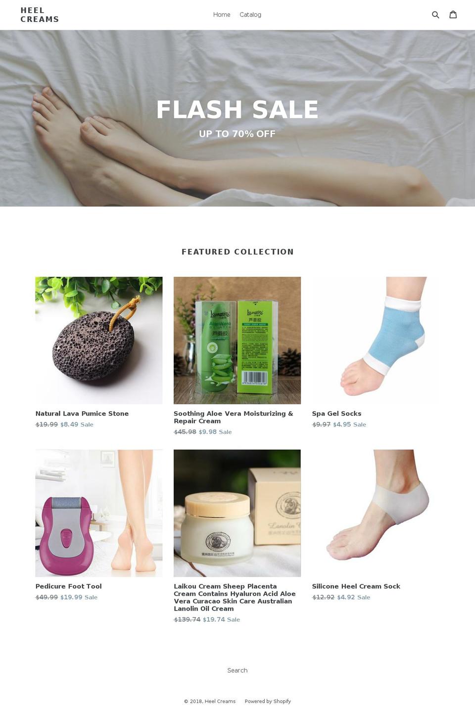 heelcreams.com shopify website screenshot