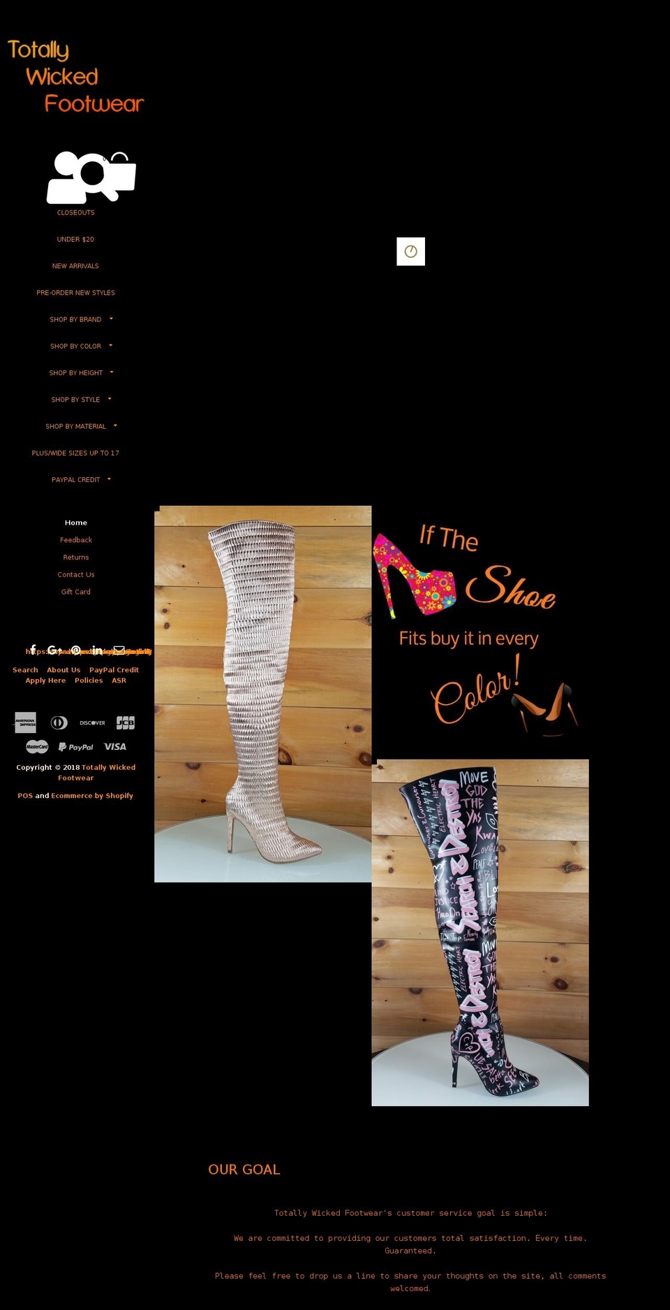 heeljunkies.com — Shopify storefront screenshot