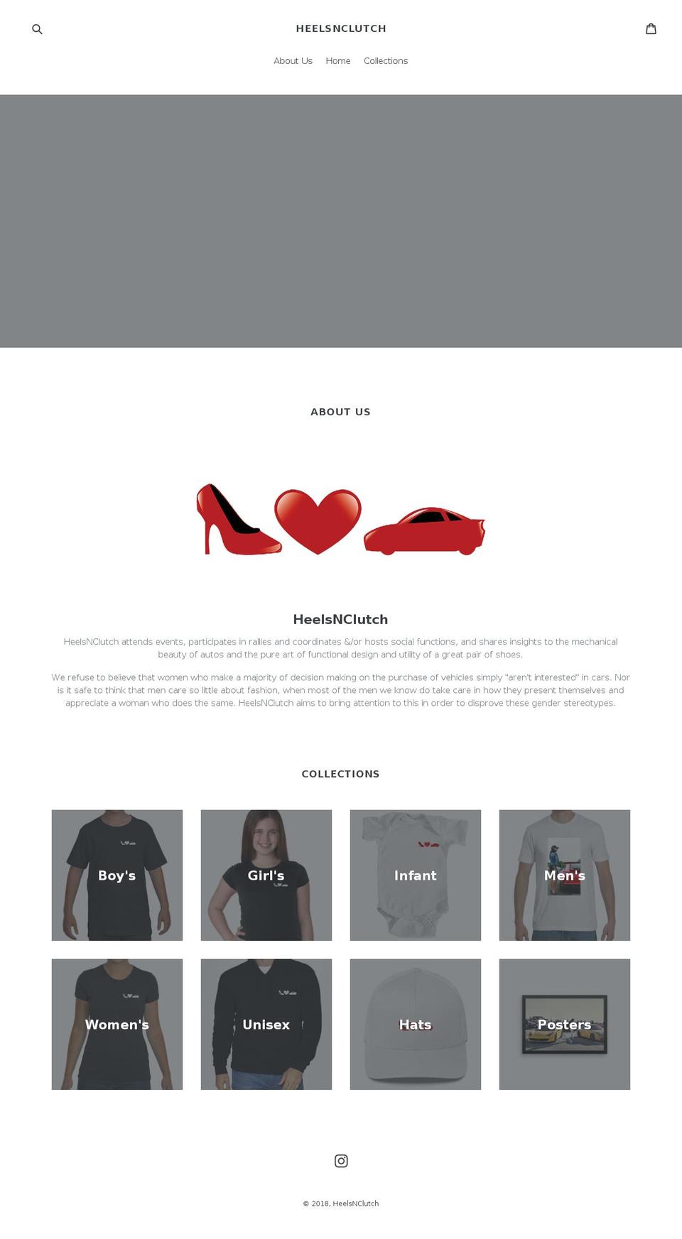 heelsnclutch.com — Shopify storefront screenshot