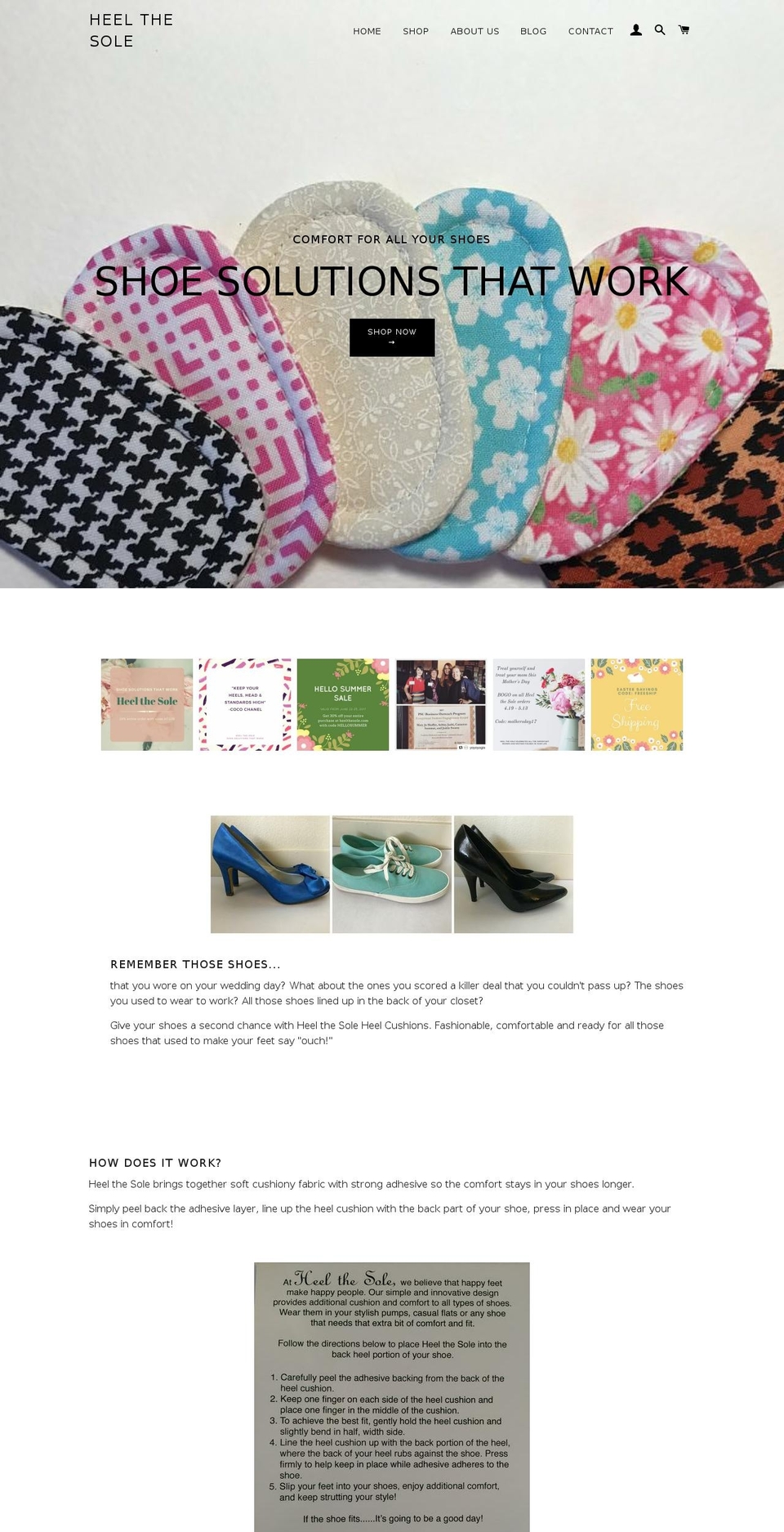 heelthesole.com shopify website screenshot