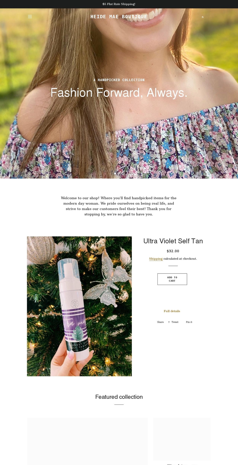 heidemaeboutique.com shopify website screenshot