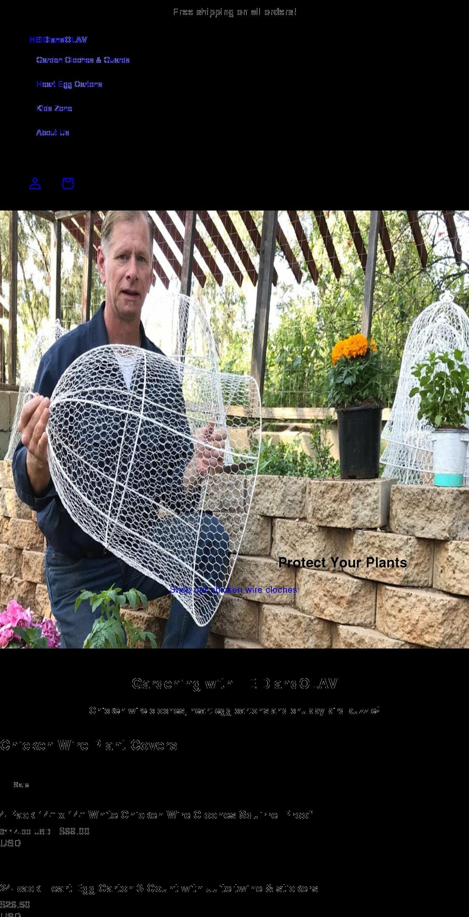 heidiandolav.com shopify website screenshot