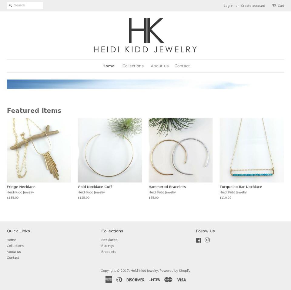 heidikiddjewelry.com shopify website screenshot