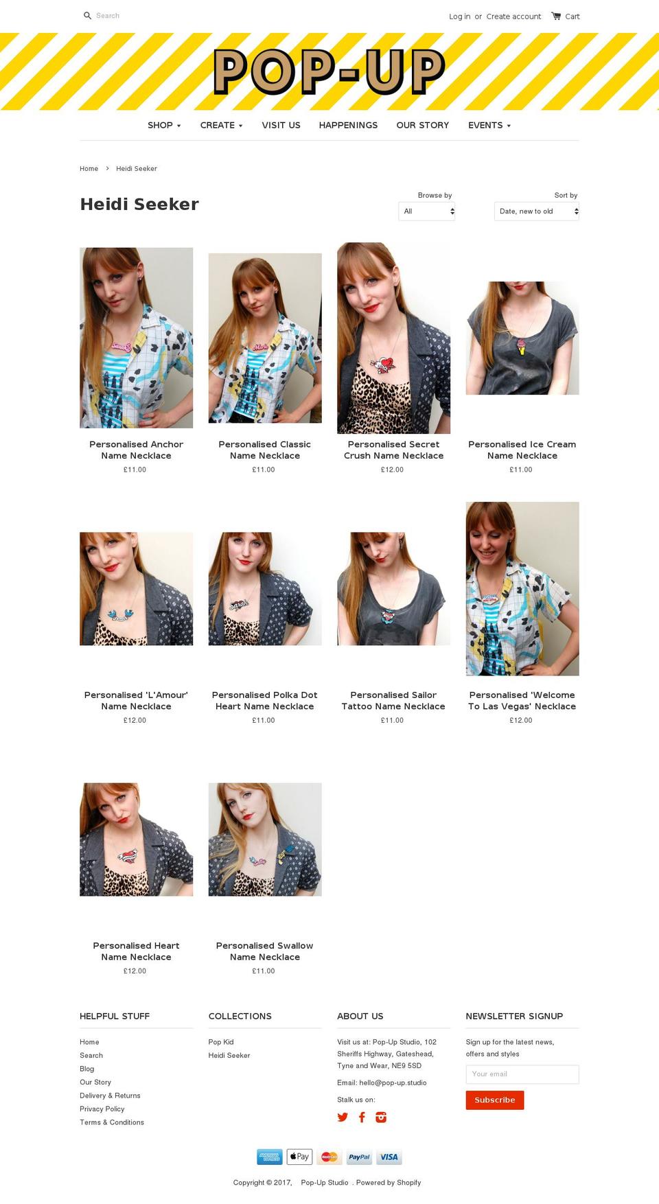 heidiseeker.com shopify website screenshot