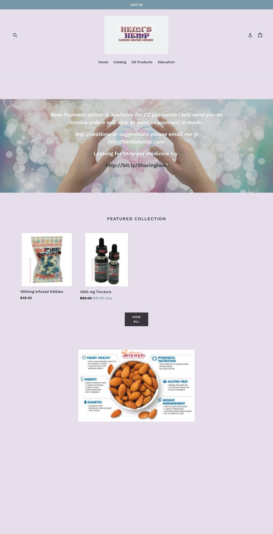 heidishemp.com — Shopify storefront screenshot