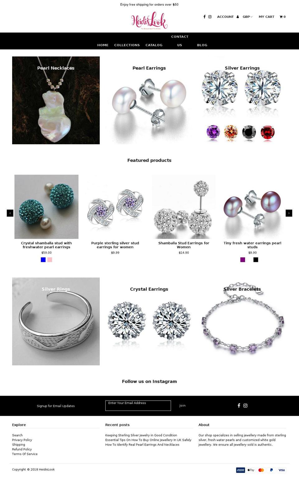 heidislook.com — Shopify storefront screenshot