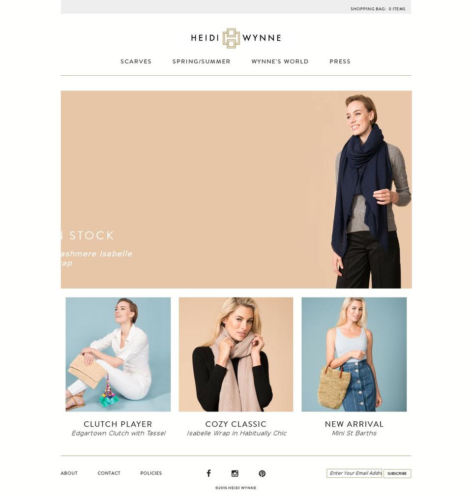 heidiwynne.com shopify website screenshot