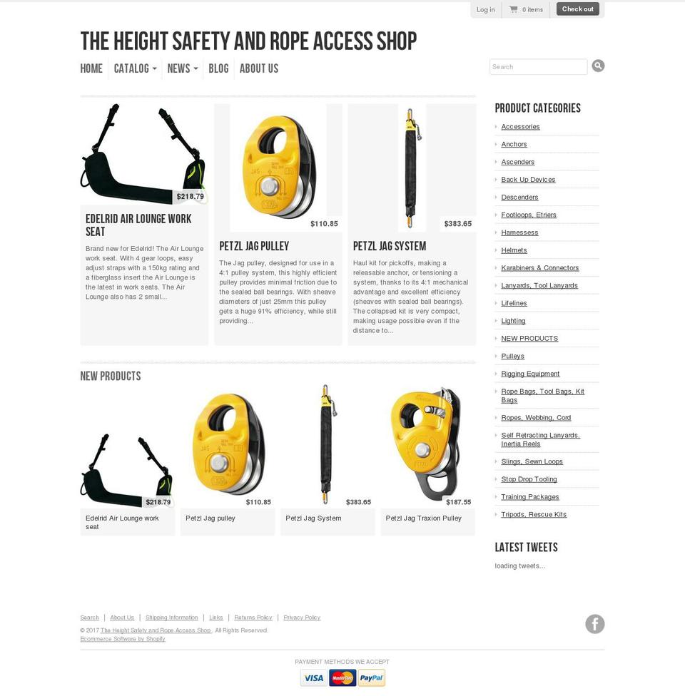 heightsafetyandropeaccessshop.com.au shopify website screenshot