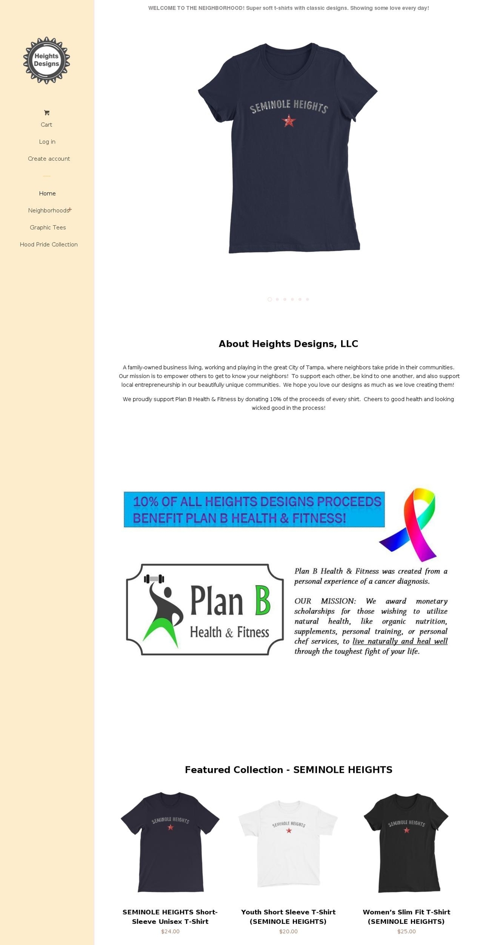 heightsdesigns.com — Shopify storefront screenshot