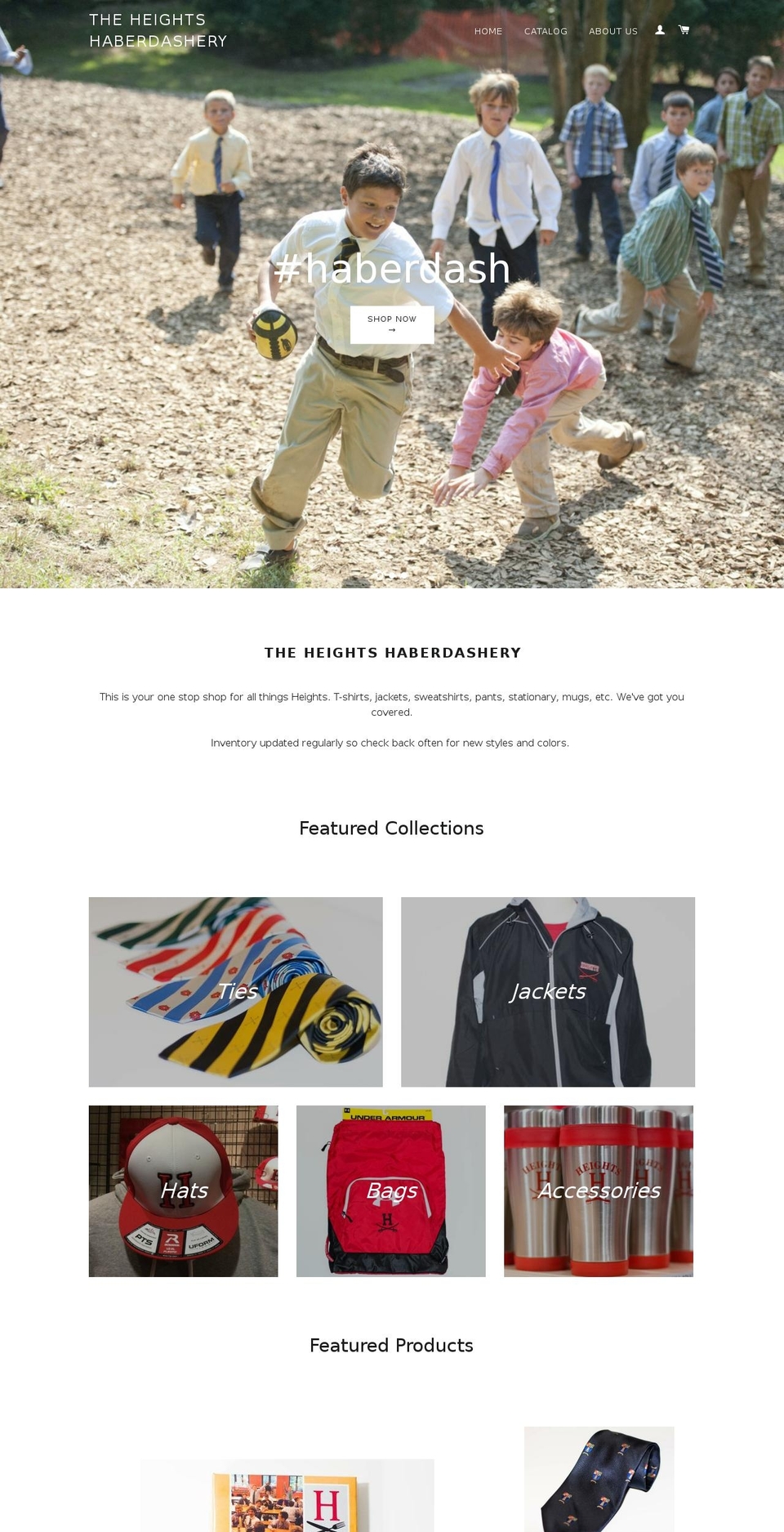 heightshaberdashery.com shopify website screenshot