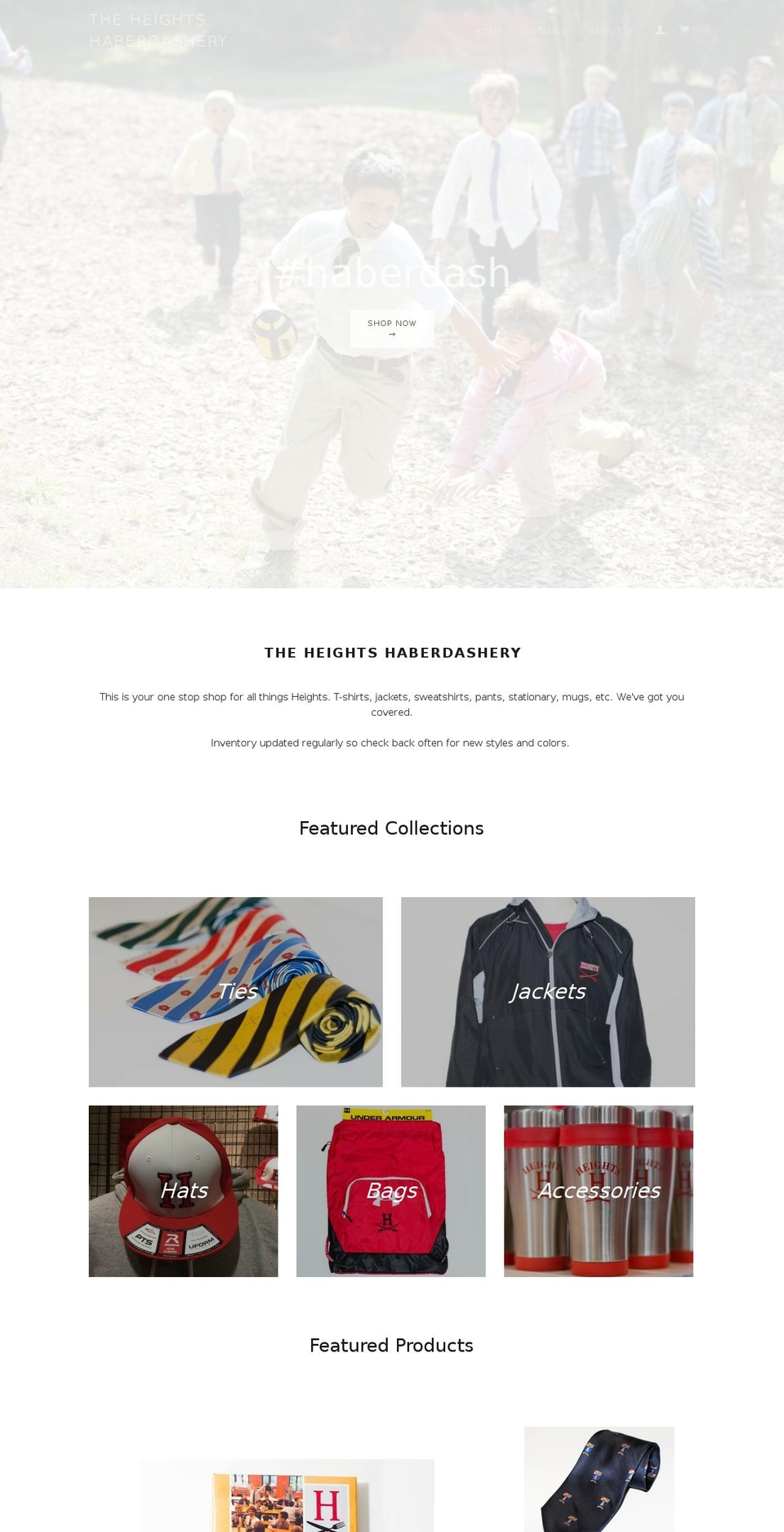 #haberdashery Shopify theme site example heightsoutfitters.com