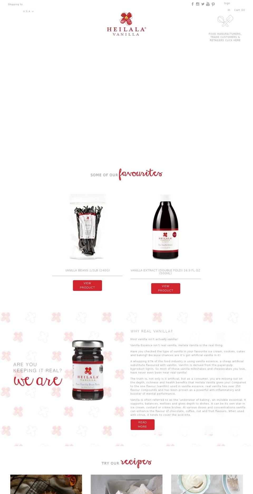 heilalavanilla.com shopify website screenshot