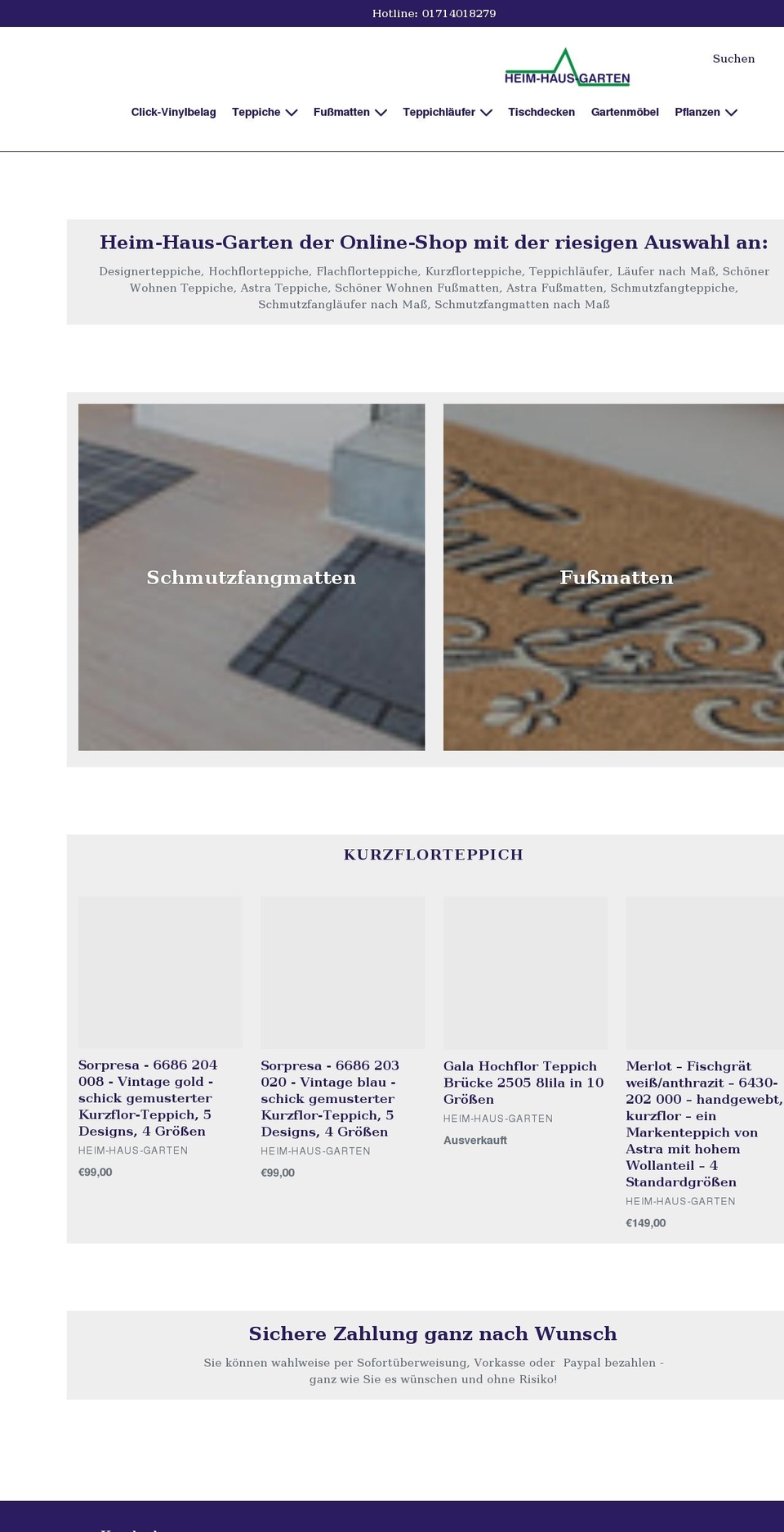 heim-haus-garten.com shopify website screenshot