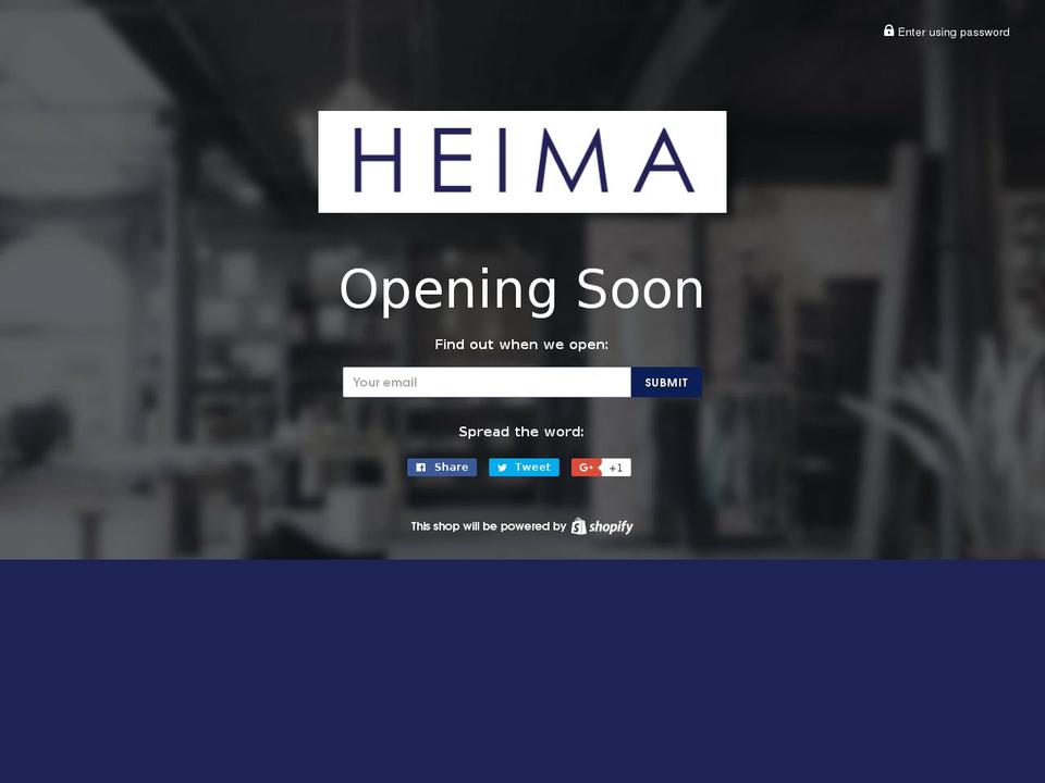 heimabymarisa.com — Shopify storefront screenshot