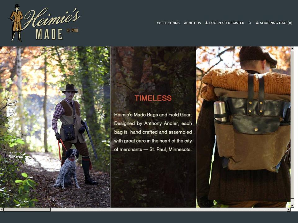 heimiesmade.com shopify website screenshot