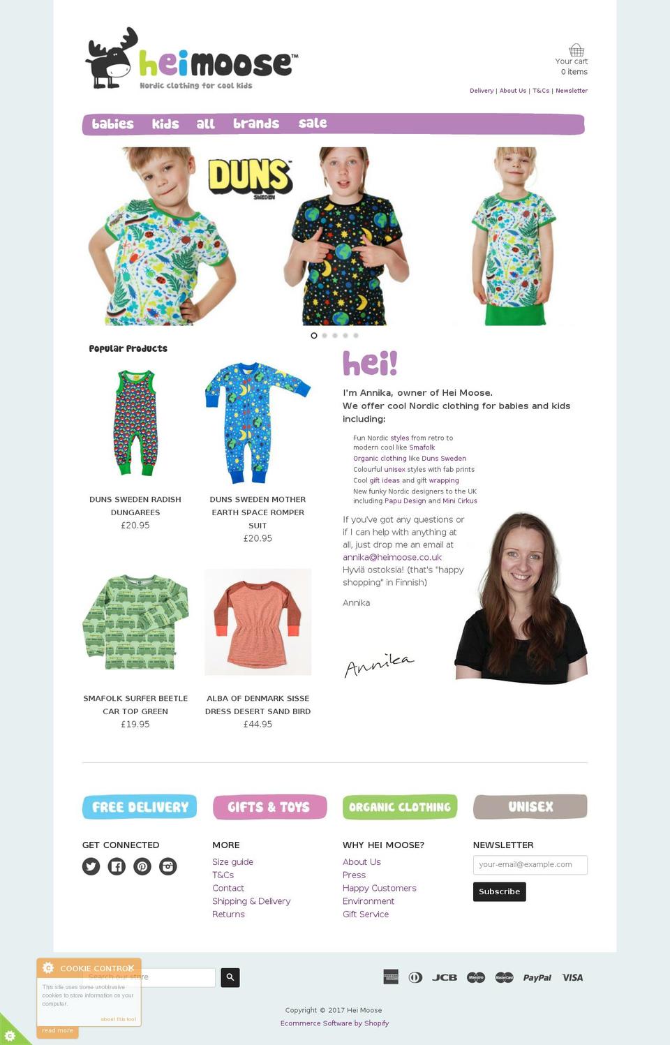 heimoose.com shopify website screenshot