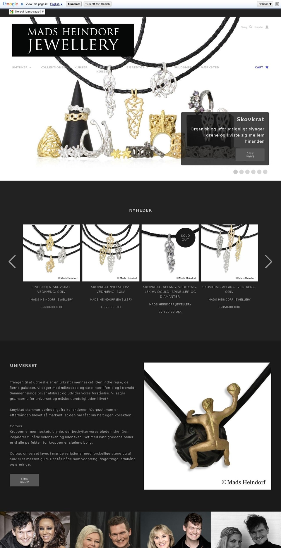 heindorfjewelry.dk shopify website screenshot