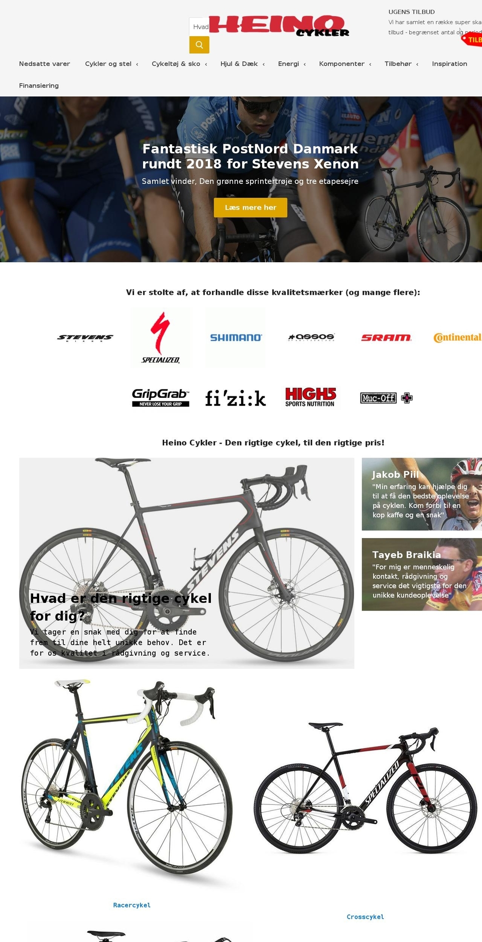 heino-cykler.dk shopify website screenshot