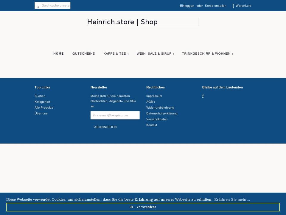 heinrich.store shopify website screenshot