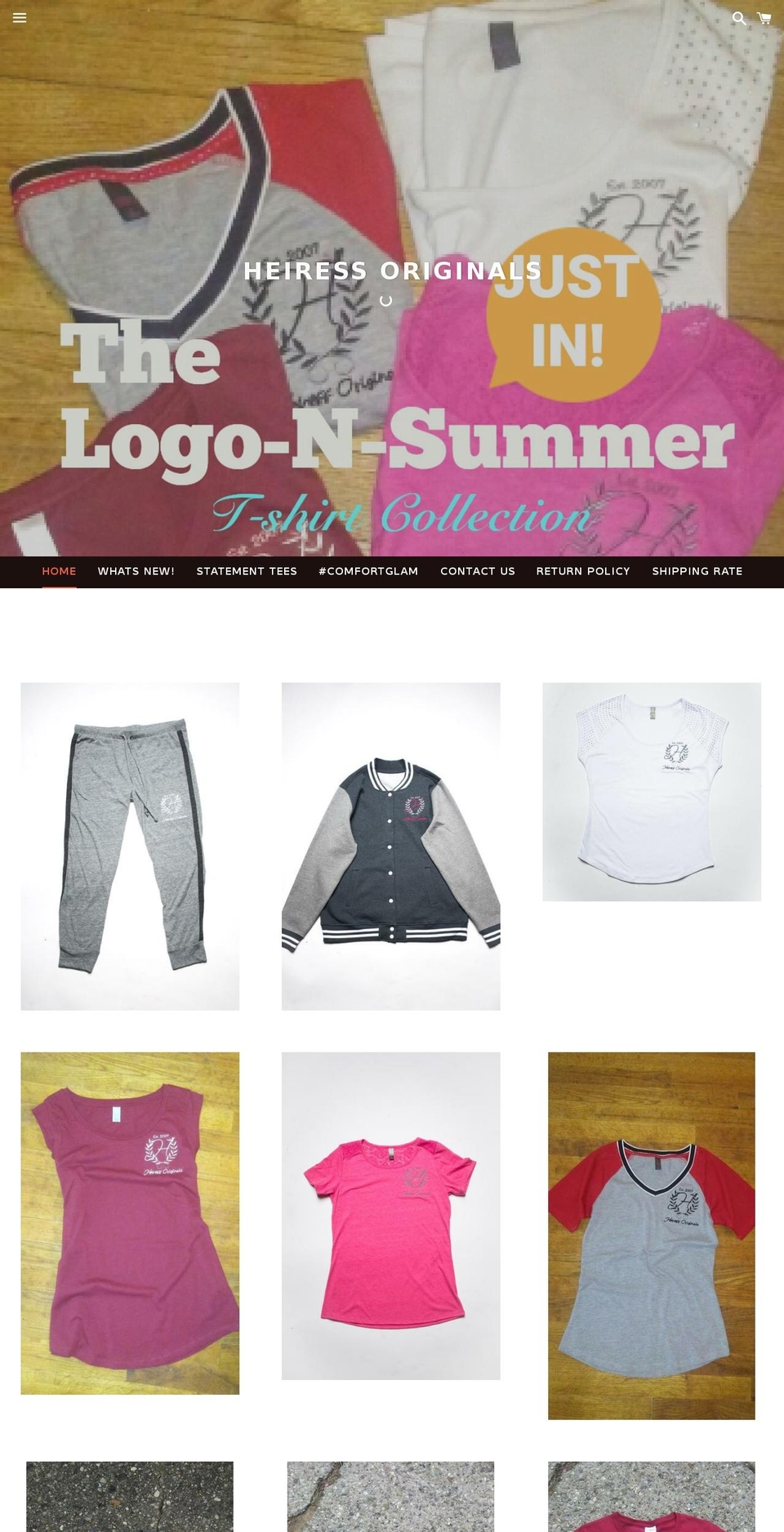 heiressoriginals.com shopify website screenshot