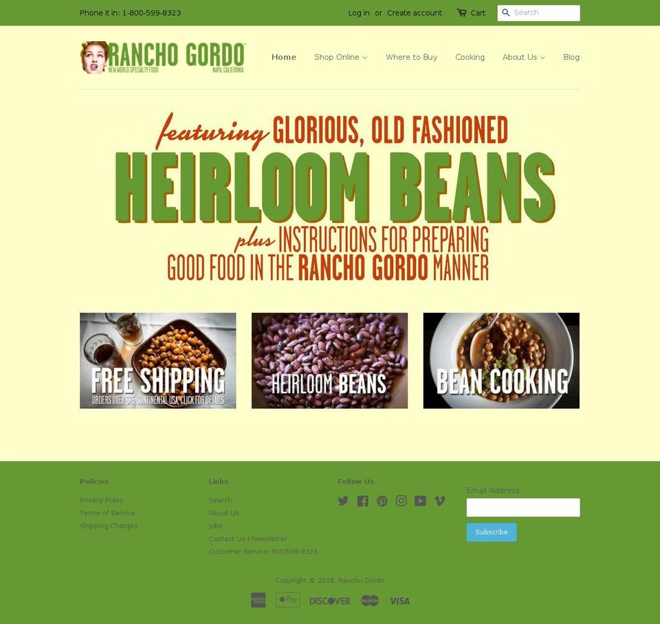 heirloombeans.net shopify website screenshot