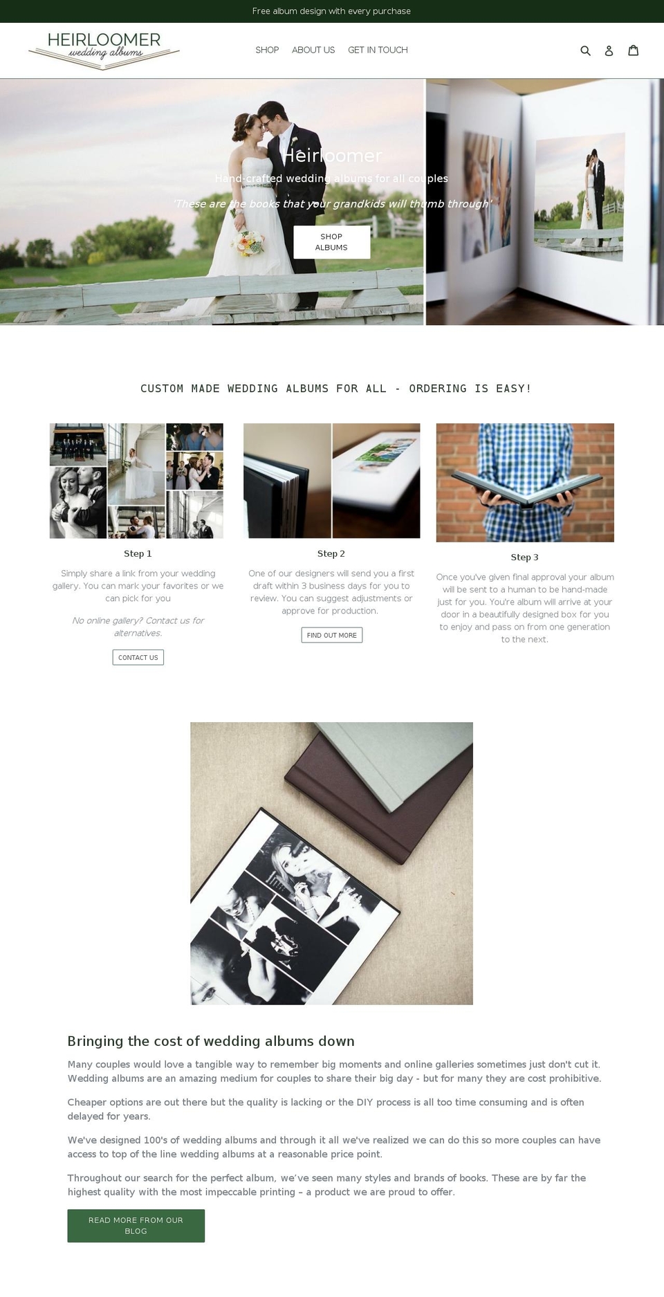 heirloomer.com — Shopify storefront screenshot