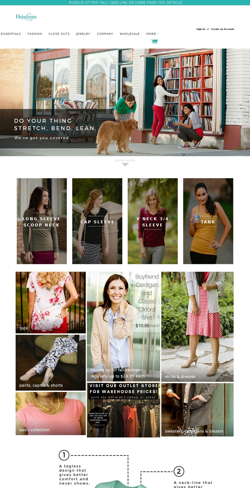 heirloomfashions.com — Shopify storefront screenshot
