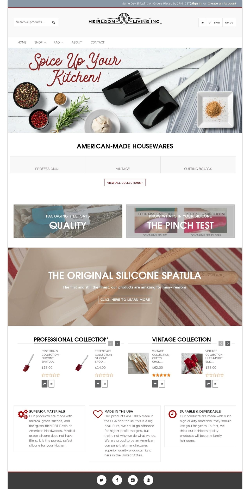 qrack-v1-5-2 Shopify theme site example heirloomliving.com