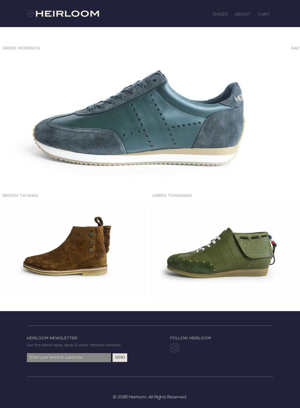 heirloomnyc.com shopify website screenshot