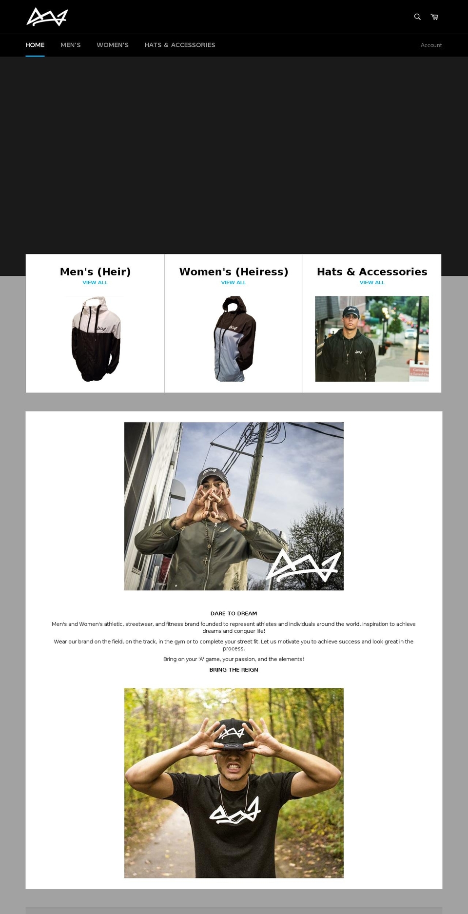 heirnheiress.com — Shopify storefront screenshot