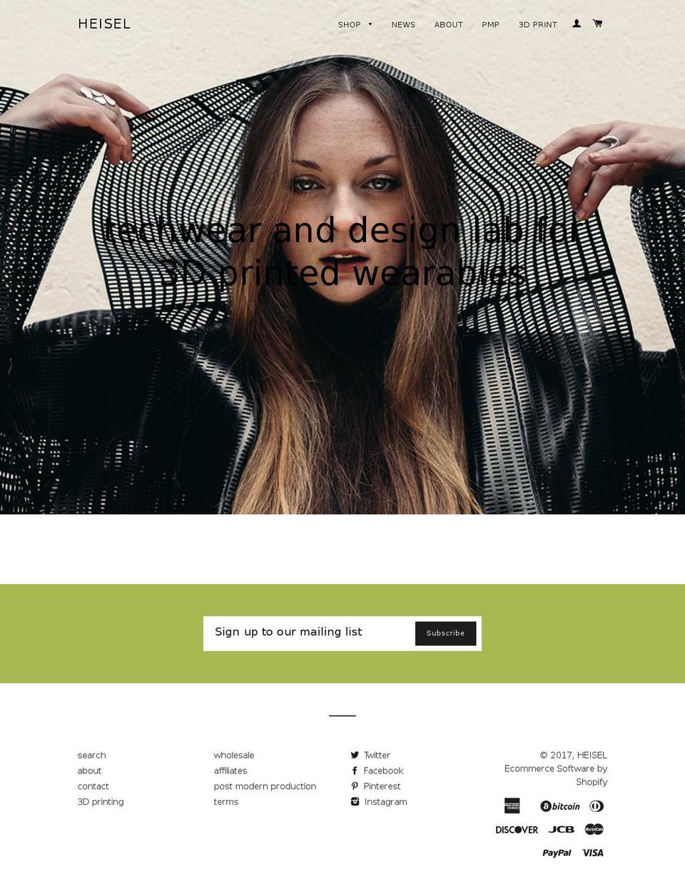 heisel.co shopify website screenshot