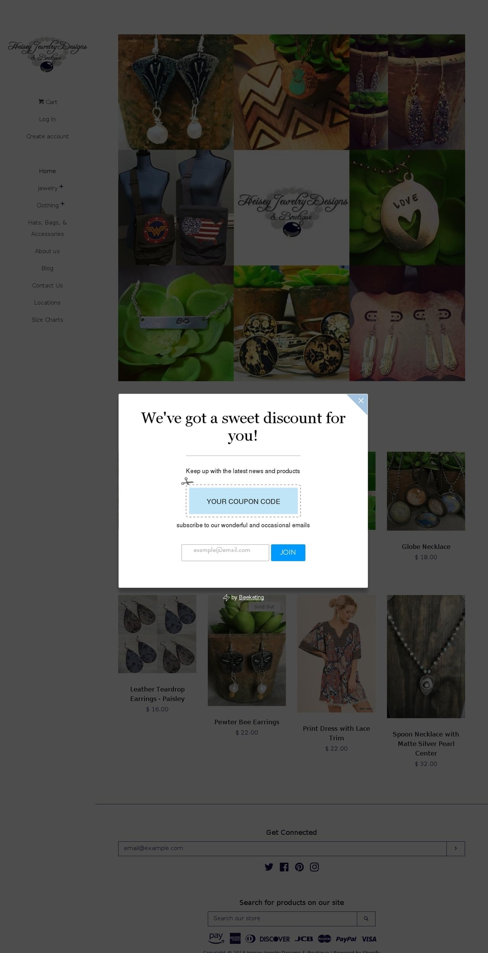 heiseyjewelry.com shopify website screenshot