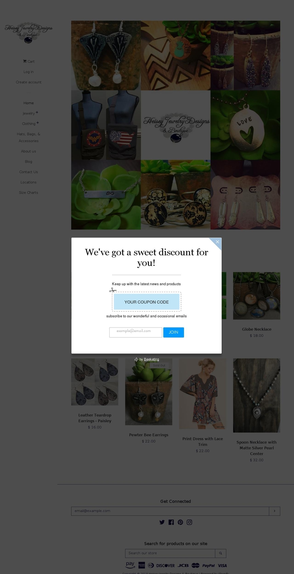 heiseyjewelrydesigns.com — Shopify storefront screenshot