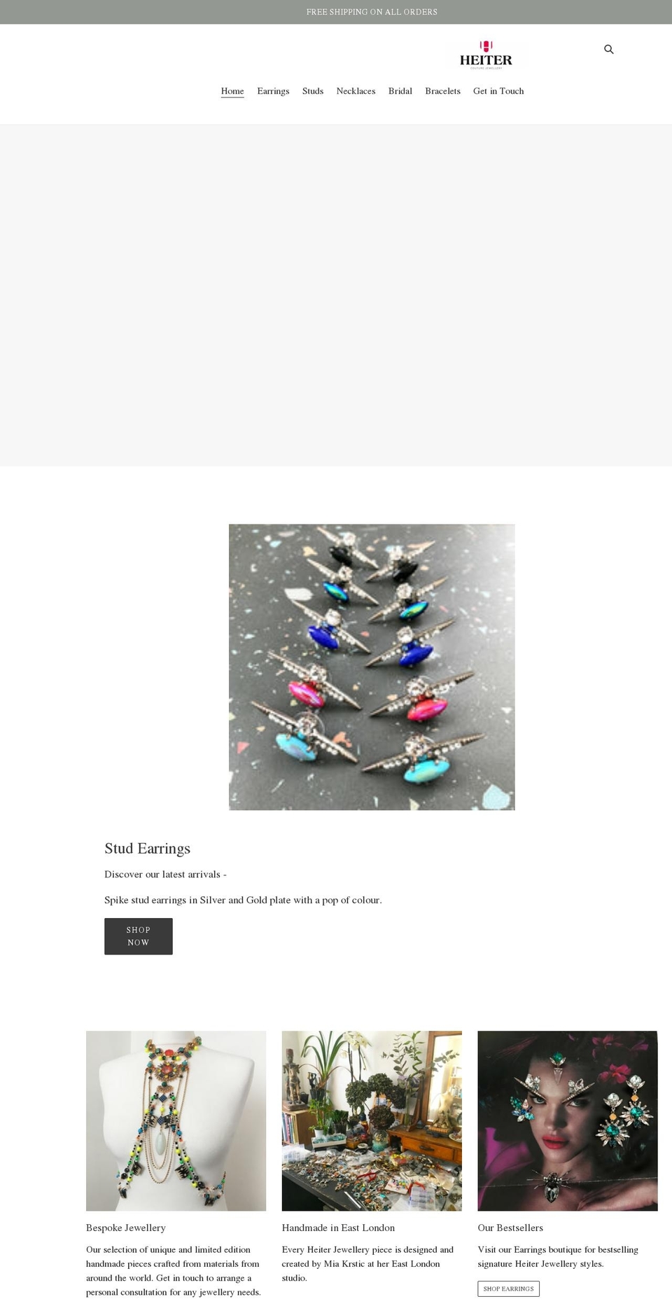 heiterjewellery.com shopify website screenshot