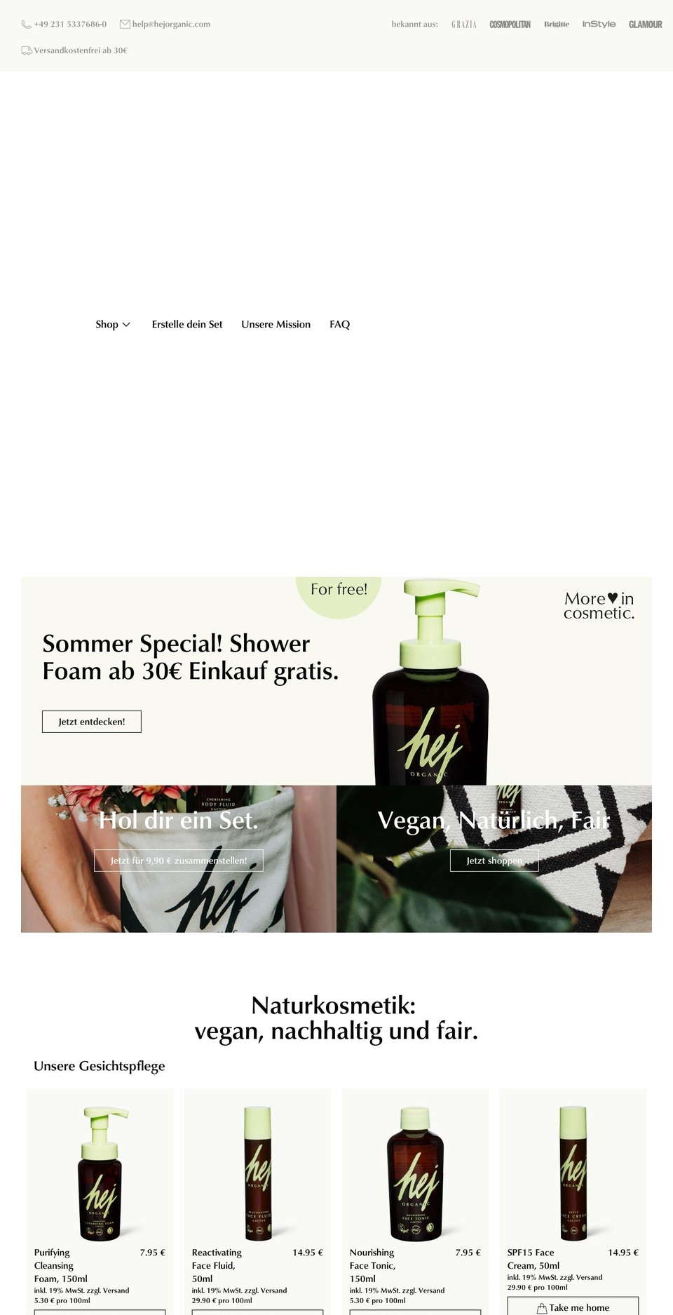 hejorganic Shopify theme site example hej-organic.com