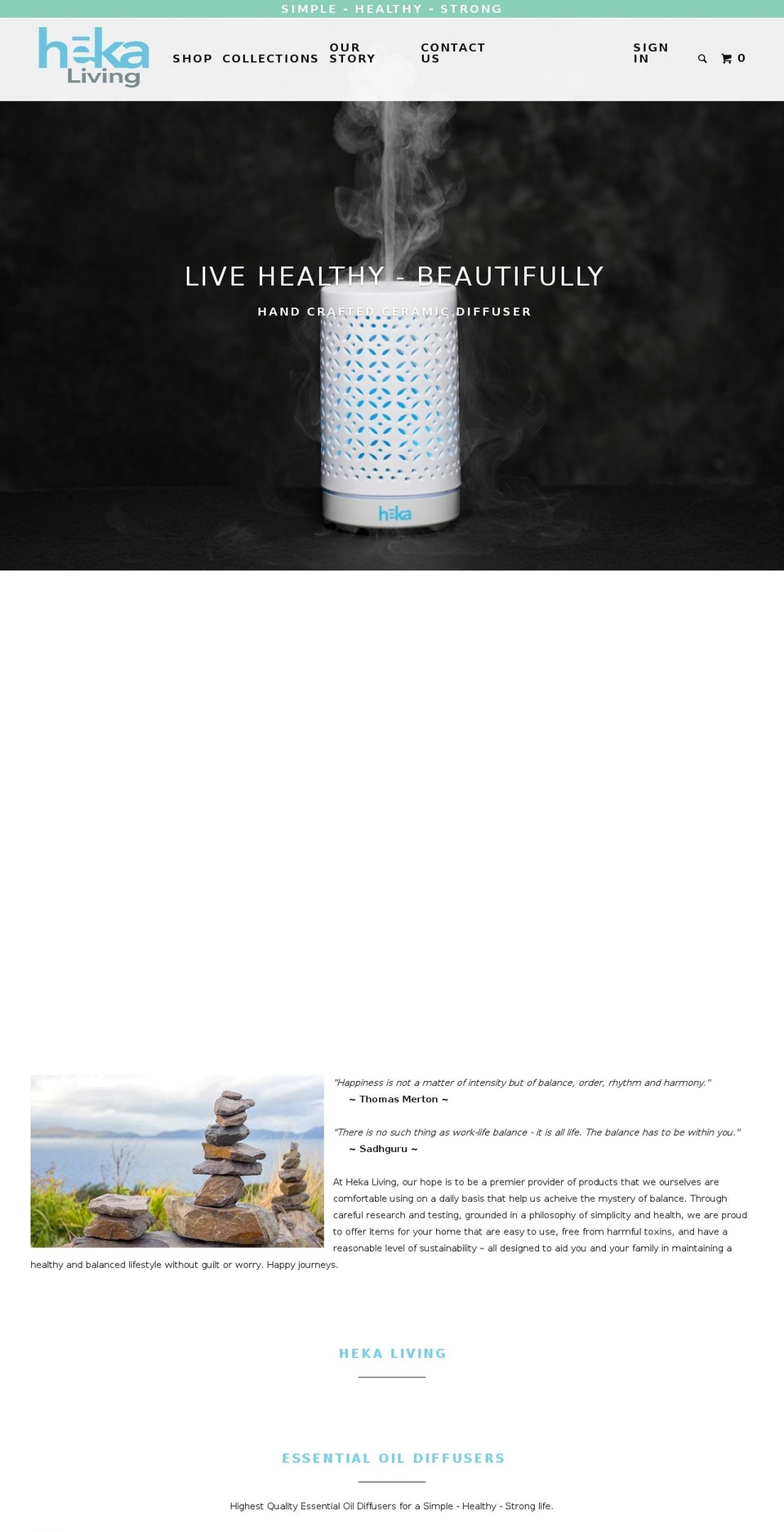 hekaliving.com — Shopify storefront screenshot