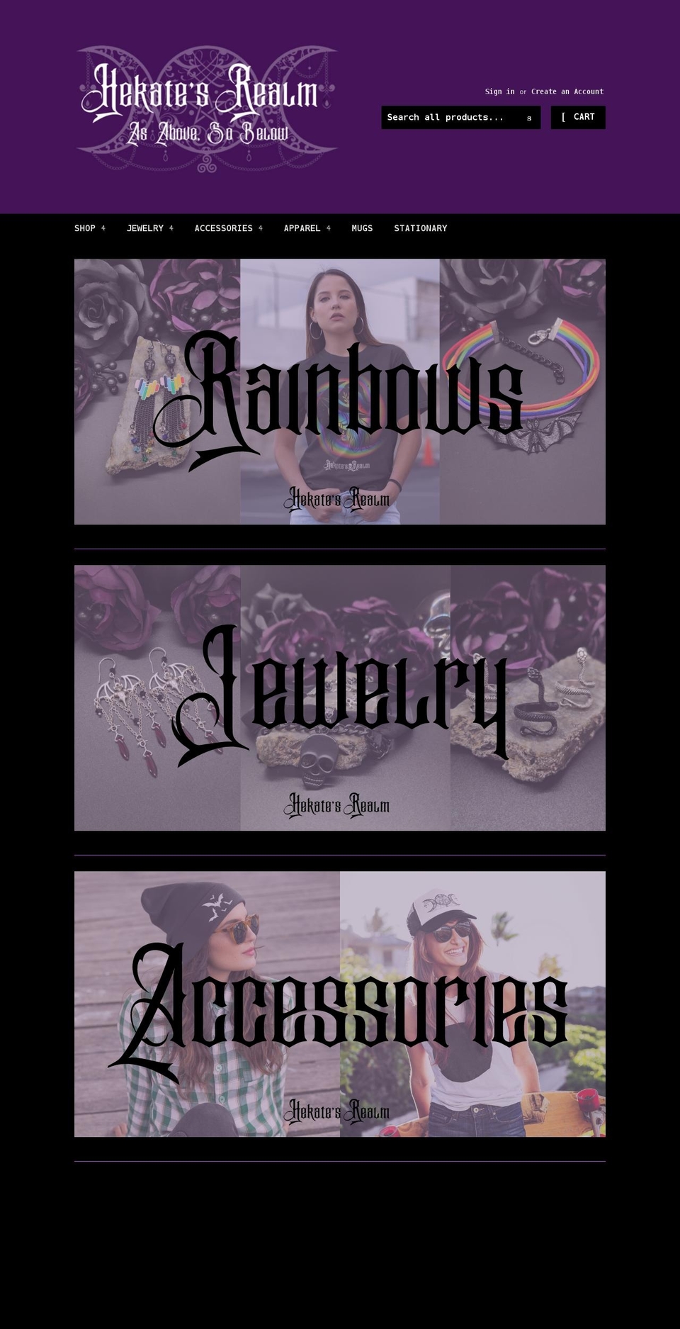 hekatejewelry.com shopify website screenshot